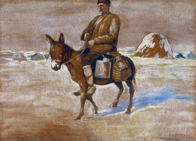 Димитър Тодоров - Жарава - мъж върху магаре