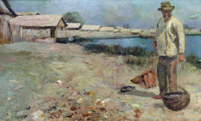 художник Иван Иванов - мъж с кошница
