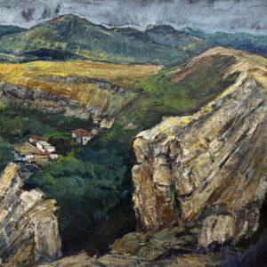 Иван Христов – „Пейзаж от Търновския край“, 1938 г., маслени бои.